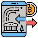 business and finance,dollar,arrows,smartphone,bank,online banking